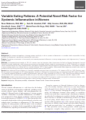 Cover page: Variable Eating Patterns: A Potential Novel Risk Factor for Systemic Inflammation in Women