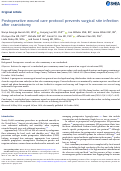 Cover page: Postoperative wound care protocol prevents surgical site infection after craniotomy.