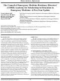 Cover page: The Council of Emergency Medicine Residency Directors’ (CORD) Academy for Scholarship in Education in Emergency Medicine: A Five-Year Update