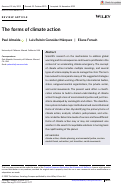 Cover page of The forms of climate action