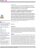 Cover page: Trial protocol of an open label pilot study of lisdexamfetamine for the treatment of acute methamphetamine withdrawal.