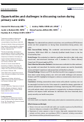 Cover page: Opportunities and challenges in discussing racism during primary care visits.