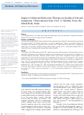 Cover page: Impact of Adjuvant Endocrine Therapy on Quality of Life and Symptoms: Observational Data Over 12 Months From the Mind-Body Study