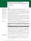 Cover page: Relations of arterial stiffness and endothelial function to brain aging in the community