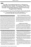 Cover page: Sexually Transmitted Infections in Pregnancy and Reproductive Health: Proceedings of the STAR Sexually Transmitted Infection Clinical Trial Group Programmatic Meeting