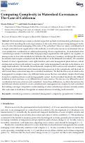 Cover page: Comparing Complexity in Watershed Governance: The Case of California