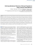 Cover page: Inferring Admixture Histories of Human Populations Using Linkage Disequilibrium