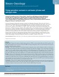 Cover page: Using germline variants to estimate glioma and subtype risks