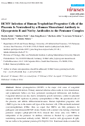 Cover page: HCMV infection of human trophoblast progenitor cells of the placenta is neutralized by a human monoclonal antibody to glycoprotein B and not by antibodies to the pentamer complex.