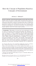 Cover page: How the Concept of Population Resolves Concepts of Environment