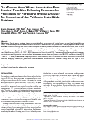 Cover page: Do Women Have Worse Amputation-Free Survival Than Men Following Endovascular Procedures for Peripheral Arterial Disease? An Evaluation of the California State-Wide Database