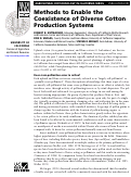 Cover page: Methods to Enable Coexistence of Diverse Cotton Production Systems