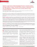 Cover page: Glycemic associations with endothelial function and biomarkers among 5 ethnic groups: the Multi-Ethnic Study of Atherosclerosis and the Mediators of Atherosclerosis in South Asians Living in America studies.