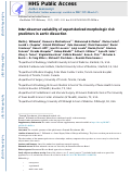 Cover page: Inter-observer variability of expert-derived morphologic risk predictors in aortic dissection.