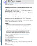 Cover page: Tet2 Rescues Age-Related Regenerative Decline and Enhances Cognitive Function in the Adult Mouse Brain