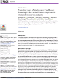 Cover page: Projected costs of single-payer healthcare financing in the United States: A systematic review of economic analyses.