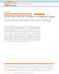 Cover page: Protein-directed self-assembly of a fullerene crystal