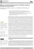 Cover page: Bayesian Group Index Regression for Modeling Chemical Mixtures and Cancer Risk