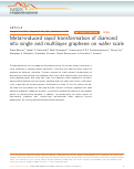 Cover page: Metal-induced rapid transformation of diamond into single and multilayer graphene on wafer scale