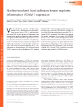 Cover page: Nuclear-localized focal adhesion kinase regulates inflammatory VCAM-1 expression