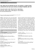 Cover page: The Athena Breast Health Newtork: developing a rapid learning system in breast cancer prevention, screening, treatment, and care