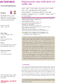 Cover page: Mapping poverty using mobile phone and satellite data