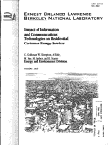 Cover page: Impact of Information and Communications Technologies on Residential Customer Energy Services