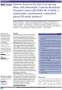 Cover page: Intense Exercise for Survival among Men with Metastatic Castrate-Resistant Prostate Cancer (INTERVAL-GAP4): a multicentre, randomised, controlled phase III study protocol.