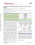 Cover page: Brønsted-Acid-Catalyzed Exchange in Polyester Dynamic Covalent Networks