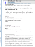 Cover page: Combined effect of volumetric breast density and body mass index on breast cancer risk