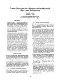 Cover page: Frame Selection in a Connectionist Model Of High-Level Inferencing