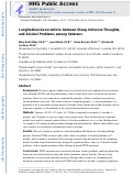 Cover page: Longitudinal Associations between Sleep, Intrusive Thoughts, and Alcohol Problems Among Veterans