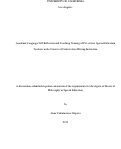 Cover page: Academic Language Self-Reflection and Coaching Training of Pre-service Special Education Teachers in the Context of Content Area Writing Instruction