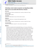 Cover page: Estimating contact network properties by integrating multiple data sources associated with infectious diseases