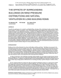 Cover page: The effects of surrounding buildings on wind pressure distributions and natural ventilation in long building rows