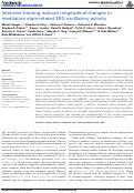 Cover page: Intensive training induces longitudinal changes in meditation state-related EEG oscillatory activity