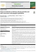 Cover page: Physical attributes of salivary calcium particles and their interaction with gingival epithelium