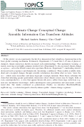 Cover page: Climate Change Conceptual Change: Scientific Information Can Transform Attitudes