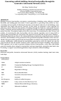 Cover page: Generating realistic building electrical load profiles through the Generative Adversarial Network (GAN)