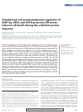 Cover page: Translational and posttranslational regulation of XIAP by eIF2α and ATF4 promotes ER stress–induced cell death during the unfolded protein response