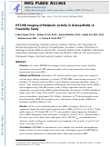 Cover page: PET/MRI of metabolic activity in osteoarthritis: A feasibility study