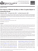 Cover page: The Impact of Marital Quality as Older Couples Adjust to Dementia Onset.