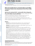 Cover page: Effect of e-cigarette flavors on nicotine delivery and puffing topography: results from a randomized clinical trial of daily smokers