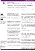 Cover page: Neuroform Atlas Stent System for the treatment of intracranial aneurysm: primary results of the Atlas Humanitarian Device Exemption cohort.