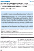 Cover page: Activation of cGMP-Dependent Protein Kinase Stimulates Cardiac ATP-Sensitive Potassium Channels via a ROS/Calmodulin/CaMKII Signaling Cascade