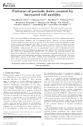 Cover page: Patterns of periodic holes created by increased cell motility