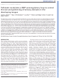 Cover page: Follistatin modulates a BMP autoregulatory loop to control the size and patterning of sensory domains in the developing tongue