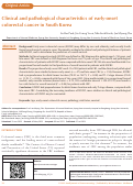 Cover page: Clinical and pathological characteristics of early-onset colorectal cancer in South Korea.