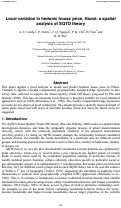 Cover page: Local variation in hedonic house pricing in Hanoi, Vietnam: a spatial analysis of status quality trade-off (SQTO) theory