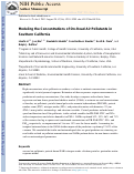 Cover page: Modeling the concentrations of on-road air pollutants in southern California.